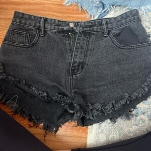 Black Jean shorts
